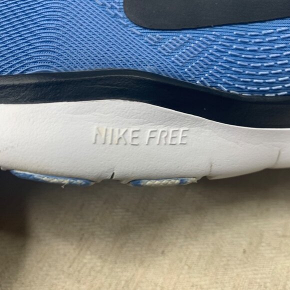 Nike Free Trainer V7 UNC Mens 7.5 Blue & White Mesh Running Shoes - Picture 4 of 8